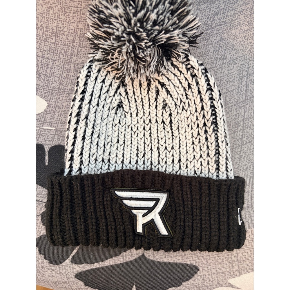 New Era NLL Rochester Knighthawks Beanie OS Black White Pom Pom Sporty Gorpcore